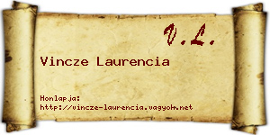 Vincze Laurencia névjegykártya