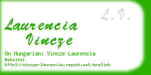 laurencia vincze business card